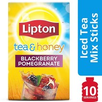 Lipton 티 앤 허니 블랙베리 포메그란테 아이스 그린티 믹스 10패킷 X 6팩, 1개
