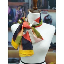 기하학 네모패턴 쉬폰 스카프 ARSC277C