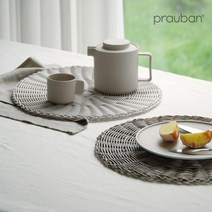 프라우반 인조 라탄 테이블 매트, 아이보리 1장