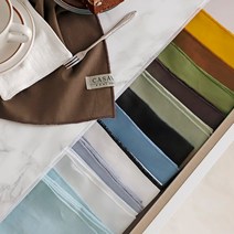 쥴라이 린넨 티타올/행주 테이블매트 키친크로스 11color, 화이트&블랙