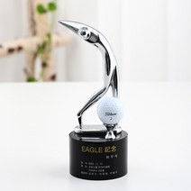 스포츠트로피 골프트로피 싱글패 이글패 홀인원패 블랙베이스 골드스윙 크롬스윙, SP-012(실버_블랙크리스탈_볼서비스)