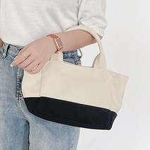 미니 토트백 여자 크로스백 코튼 가방 데일리 스타일 pvc가방 펀칭백 크로스 여름 토 미니 토트 에코