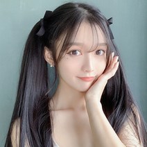 양갈래 가발, 1 건, 브라운55cm