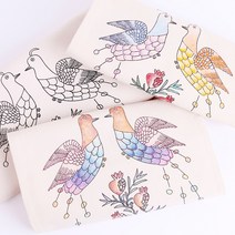 에코백 만들기 DIY 캔버스 무지 가방 에코벡 컬러링 보조 천가방 꾸미기 미술 초등 학교 학생 유아 민화 그림 색칠 공부 놀이 민화 체험, 곰 에코백