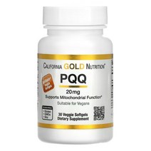 California Gold Nutrition CGN 캘리포니아 골드 뉴트리션 PQQ 20mg 30소프트겔 cngpqq 미강유 오일 Rice Bran Oil 해바라기 레시틴 피큐큐