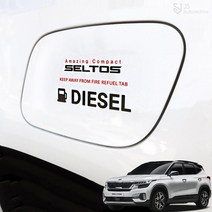 JS automotive 더뉴쏘렌토 사각 주유구 도어캡 혼유사고 스크래치방지 보호필름 데칼 튜닝 몰딩 랩핑스티커 인테리어 악세사리용품, 셀토스_UV사각가솔린_화이트