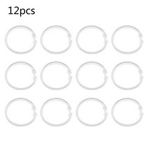 12 개 PCS/세트 프리미엄 플라스틱 커튼 반지 욕실 샤워 커튼 반지 고리, 분명한