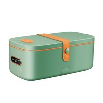 이국주 미니 밥솥 300W 전기 도시락 휴대용 스마트 요리 냄비 멀티 쿠커 세라믹 라이너 음식 따뜻한 난방 상자 1L, 01 green, EU
