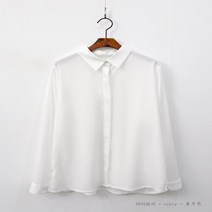 오슈 여성 데일리 심플한 모던 베이직 솔리드 카라 블라우스