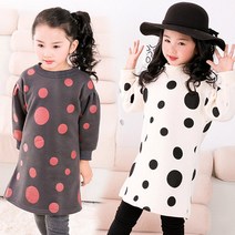 잼잼키즈 기모 물방울 원피스