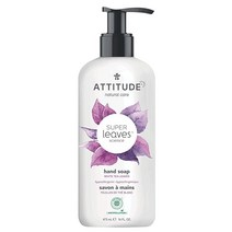ATTITUDE 액체 손 비누 EWG 인증 식물 및 미네랄 기반 성분 비건 및 동물 실험을 하지 않은 개인 관리 제품 백차 잎 473ml