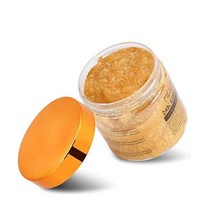 바디 각질 크림 250G8.8oz 24K 골드 스크럽 천일염 + 얼굴과 피부 보습을 위한 에센셜 오일 Brrnoo 428468
