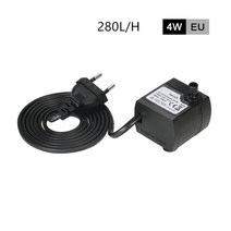 워터 펌프 저소음 2w2.5w4w 초저소음 잠수정 분수 필터 물고기 연못 수족관 물 탱크 정원 분수 110v 220v, EU 플러그 4w