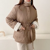 셀러허브(잡화) 여자 겨울 누빔점퍼 양털 뽀글이안감 퀼팅 패딩