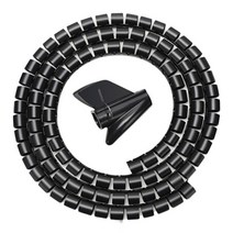 고양이 강아지 전선 보호 전선정리 매직케이블 컴퓨터 충전기 멀티탭 충전기 전원선 선정리 1.5M, 블랙, 28mm(1.5M), 1개