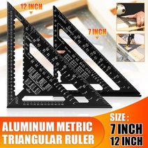712inch 속도 광장 메트릭 알루미늄 합금 삼각형 눈금자 사각형 측정 도구, 체코|7inch