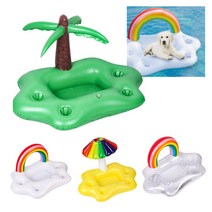 강아지 튜브 소형견 바캉스 물놀이 수영용품 멍튜브 멍캉스, 02튜브-야자수