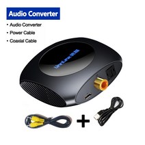 DAC Unnlink 디지털-아날로그 오디오 변환기 광 동축 광섬유 SPDIF-RCA 3.5mm 잭 어댑터 증폭기 PS4/3 TV 용, 푸른