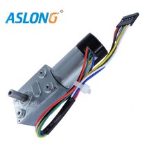 감속 기어 모터 속도조절 DC 모터 12V 24V 터보 웜 인코더 감속 기어드 고 토크 저소음 긴 수명 가변 속도, 06 150 RPM_02 DC 12V
