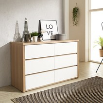 [천삼백케이] [마루이] 모아이 에디트 하이그로시 3단 속깊은 서랍장 1200(착불), 내추럴 콤비 하이그로시