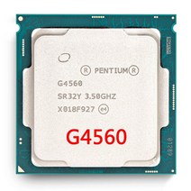 인텔 펜티엄 G4560 3.5 GHz 듀얼 코어 쿼드 스레드 54W CPU 프로세서 3MB 캐시 LGA 1151, 한개옵션0