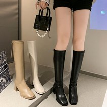 더구두 여성부츠 롱부츠 미들힐 통굽 편한신발 여자신발-2466