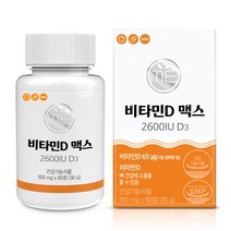 미완성프로젝트 비타민D 맥스 2600IU D3 임산부 청소년 비타민D 500mg x 60정, 4박스