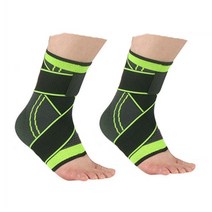 스포츠 발목 중괄호 압축 스트랩 슬리브 지원 3d 짜다 탄성 붕대 발 보호 발등인대파열, 1 쌍 녹색