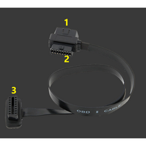 OBD2분배 연장케이블 OBD스위치/온오프 케이블 ELM327 차량스캐너 Y분배기 L자케이블 60CM, OBD2 분배케이블