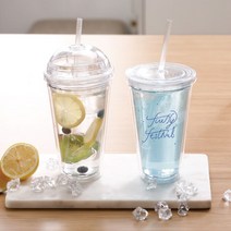 국내생산 주문 제작 아이스 텀블러 500ml DD-09905 리유저블 빨대 돔 콜드컵 플랫 플라스틱