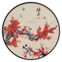 DIY 보석십자수 3D 인테리어 매화까치 전체수 /세트 211208023, 직경40cm, 원형비즈