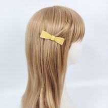 프랑스핀 호피 글로시 귀요미 리본 6.5 cm 미니 자동핀