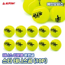 스타 테니스공 (10개) 스타클럽 연습용 훈련용 테니스볼 공놀이 스쿼시공 스타스포츠 테니스용품