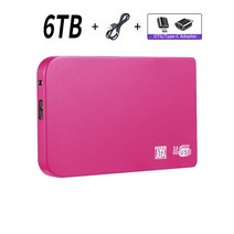 휴대용 SSD 외장 솔리드 스테이트 노트북 맥 휴대폰용 모바일 하드 고속 저장 1TB 2TB, 17.Pink 6TB