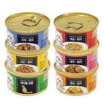 프리미엄 골드 런치 고양이 간식 캔 80g 1021452, 치킨+참치