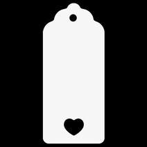 포장용 라벨 하트 100P 레이스 무지 택 화이트