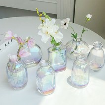 홀로그램 화병 7종 -오로라 유리 인테리어 디퓨저 이케바나 꽃병 다이소 오브제 시약 미니, A