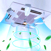 국산 천정형에어컨바람순환팬.에어컨선풍기. 에어컨바람개비. 에어컨실링팬. 온.냉방겸용시스템에어컨바람막이. 에어컨공기순환팬. 에어컨날개.에어컨바람돌이.에어컨무동력팬.신형, 프리미엄 무동력팬 화이트 (white)