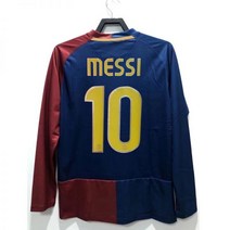 0809 UEFA 바르셀로나 축구복 리오넬메시 홈 유니폼 남자 축구 저지 페드리 긴팔 레트로