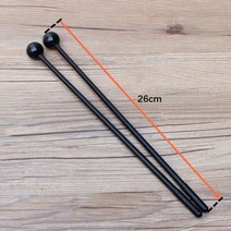마림바 칼림바 실로폰 나무 우드 타악기 망치 스틱 뮤지컬 장난감 드럼 스틱 드럼 스틱, 2개 블랙