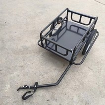 후미형 카고 자전거트레일러 수레 자전거 트레일러 캐리어 오토바이 웨건 바구니 리어카, 철제 뼈대 트레일러