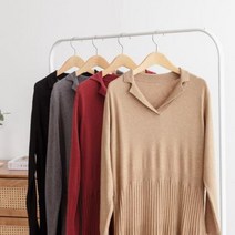 바보사랑 여자 테일러 깊은 브이넥 플리츠 롱 원피스.옷자락(무료배송)