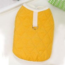 강아지옷 머스터드 누빔 깔깔이 하네스 패딩 조끼 S-XXL