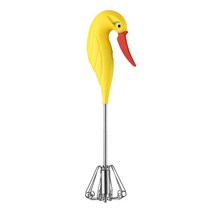 beeman whisk 믹서 핸드 실리콘 계란 비터 반자동 커피 우유 빙삭기 3, 노란색
