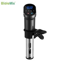 수비드머신 통돌이오븐 양갈비 수비드 스테이크 BioloMix-주방용 와이파이 쿠커 1200W 침수 순환기 디지털 터치 스크린 디스플레이, 중국_검은색 | 에게, Black+EU