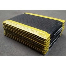 정전기 방지 쿠션 발판 매트 제전매트 공장 고압 방지, 검정색+노란색 600x600x20