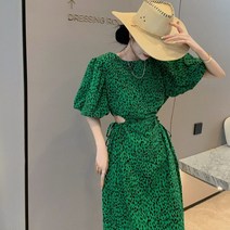 호피원피스 어깨끈 린넨 뷔스티에 인견 핑크 원피스 도트무늬 스퀘어넥 빅사이즈 롱 바캉스룩 쉬폰 히피