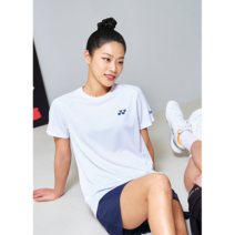 (예약판매)요넥스 티셔츠 2023SS 231TS037U WHITE 공용 배드민턴 경기복 반팔 티셔츠 오남스포츠