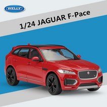 Welly 124 재규어 호환 F-페이스 SUV 합금 자동차 모델 다이캐스트 금속 장난감 차량 컬렉션 선물 장식, [02] Red