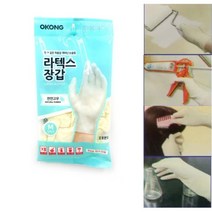 천연고무 라텍스 장갑 M 6매 3켤레입 셰프장갑 실험용장갑 진료용장갑